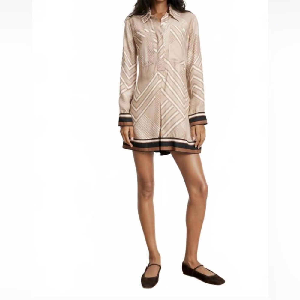 NWT VERONICA BEARD pryce mini dress in stone Sz 0